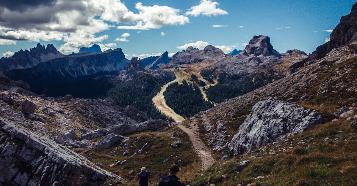 Explore breathtaking mountain trails in the Dolomites near Cortina d’Ampezzo, Italy.