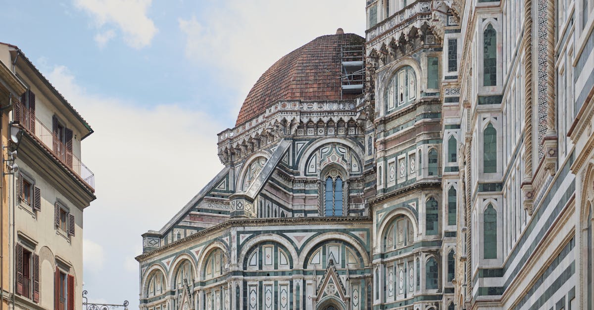 Explore the intricate architectural details of Florence Cathedral in Tuscany, Italy.