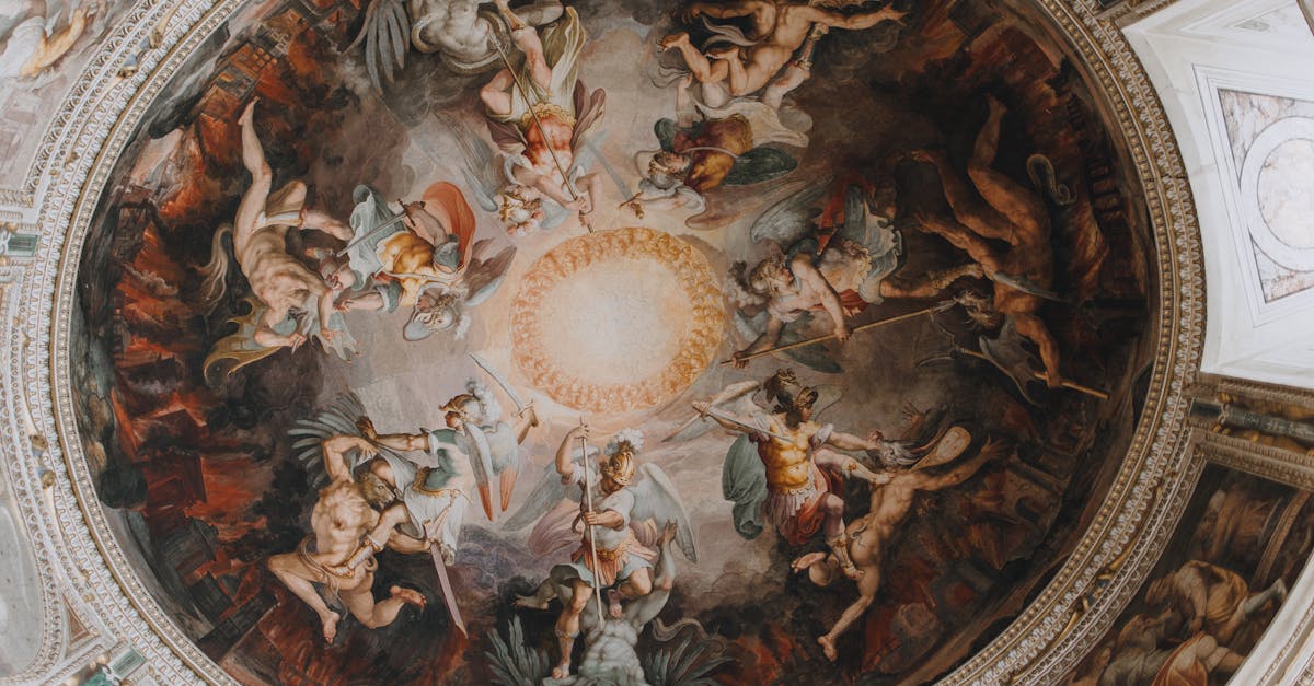 Intricate fresco painting on a cathedral ceiling in Vatican City showcasing classical art.