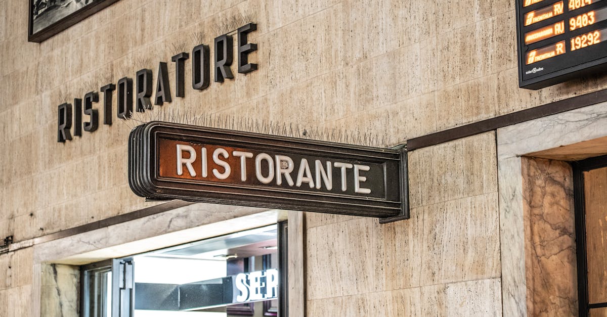 A vintage 'Ristorante' sign at a train station in Florence, Tuscany, Italy, captures local charm.