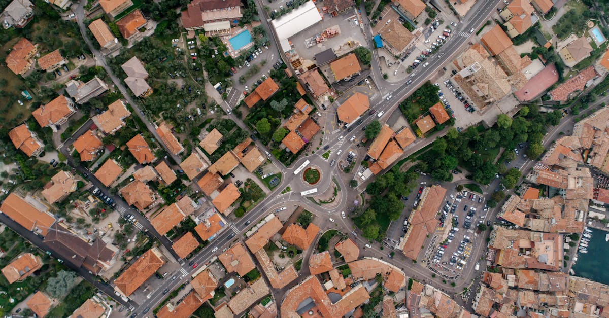 Stunning high-angle aerial photo showcasing a European city's intricate street layout and architecture.